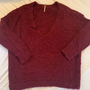 Free People burgundy sweater